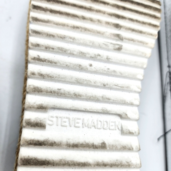 Steve Madden Espadrilles 2" Wedges Size 9M Black Elastic Ankle Strap Open Toe - Picture 7 of 7